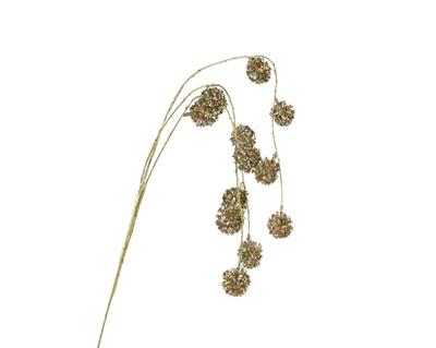 RAMO CON FIORI DI ACACIA ORO H.90 CM