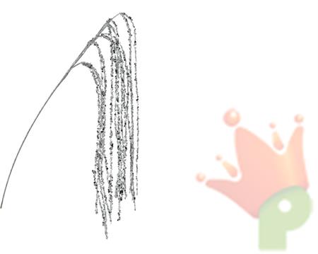 RAMO PENDENTE CON LUSTRINI ARGENTO H.65 CM