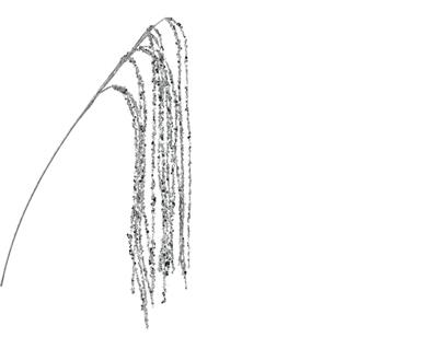 RAMO PENDENTE CON LUSTRINI ARGENTO H.65 CM