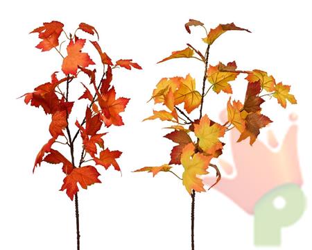 RAMO FOGLIE D'ACERO ARANCIONI / GIALLE H.90 CM