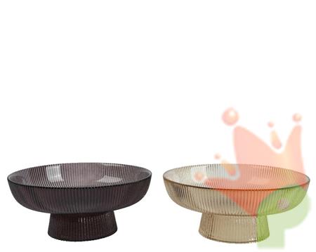 ALZATINA IN VETRO H.11X26 CM ASSORTITA