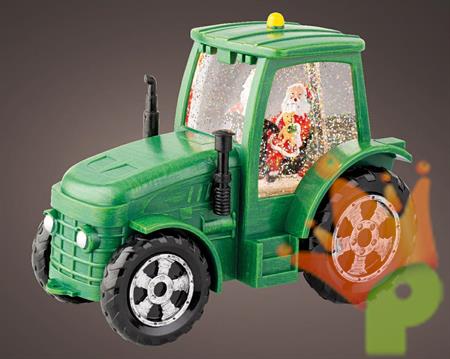 TRATTORE BABBO NATALE CON LED MUSICA E MOVIMENTO H.17X22X11,3CM