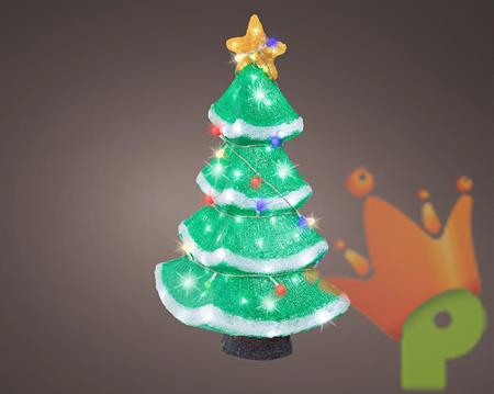 ALBERO DI NATALE IN ARILICO LUMINOSO 120 LED H.56X37 CM