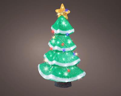 ALBERO DI NATALE IN ARILICO LUMINOSO 120 LED H.56X37 CM