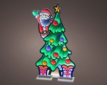 DECORAZIONE LUMINOSA BABBO NATALE CON ALBERO 1077LED MULTICOLOR