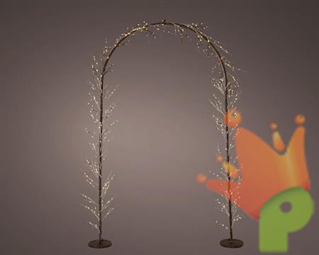 ARCO PER ESTERNO LUMINOSO CON RAMETTI 384 LED BIANCO CALDO H.230