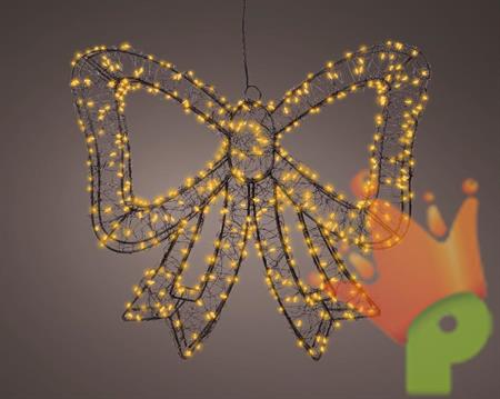 FIOCCO IN METALLO LUMINOSO CON 500 MICROLED LUCA CALDA CLASSICA