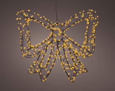 FIOCCO IN METALLO LUMINOSO CON 500 MICROLED LUCA CALDA CLASSICA