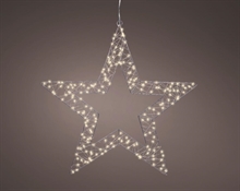 STELLA IN METALLO LUMINOSA CON 200 MICROLED BIANCO CALDO 58X58CM