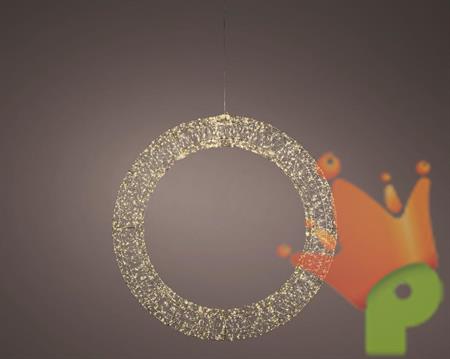 GHIRLANDA LUMINOSA 1800 MICROLED BIANCO CALDO 116X116X16CM