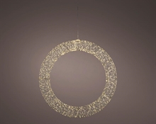 GHIRLANDA LUMINOSA 1800 MICROLED BIANCO CALDO 116X116X16CM