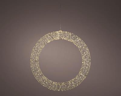 GHIRLANDA LUMINOSA 1800 MICROLED BIANCO CALDO 116X116X16CM