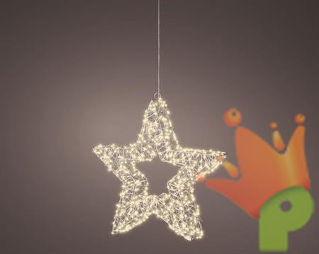 STELLA LUMINOSA IN METALLO 500 LED BIANCO CALDO 538X38X7CM