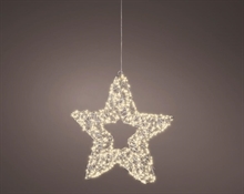 STELLA LUMINOSA IN METALLO 500 LED BIANCO CALDO 538X38X7CM