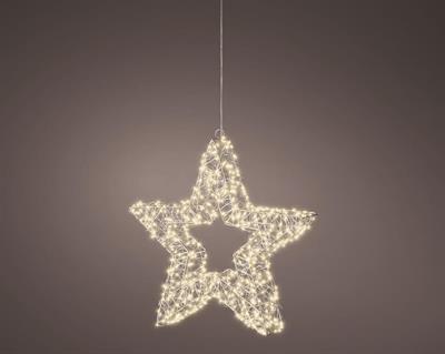 STELLA LUMINOSA IN METALLO 500 LED BIANCO CALDO 538X38X7CM