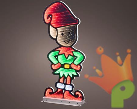 FIGURA LUMINOSA ELFO 294 LED MULTICOLOR H.60X40X1,3CM