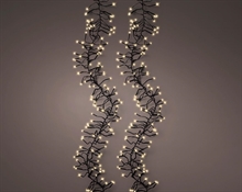 LUCI DI NATALE CLUSTER 3000 LD ORO CHIARO 28 MT CAVO NERO 8 GIOC