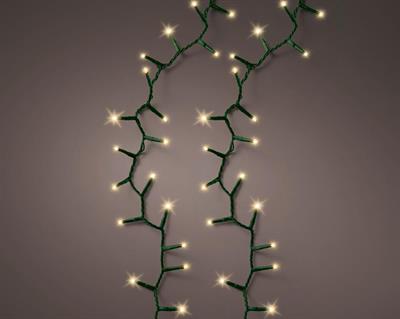 LUCI DI NATALE COMPACT 350 LED ORO CHIARO CAVO VERDE 7,5 MT