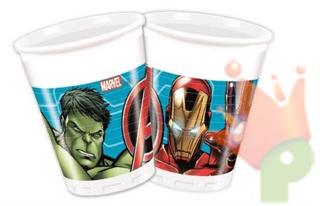 BICCHIERE 200ML AVENGERS MIGHTY 8PZ