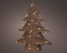 ALBERO DI NATALE IN IUTA LUMINOSO 50 MICROLED BIANCO CALDO H.60X
