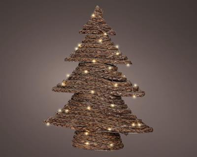 ALBERO DI NATALE IN IUTA LUMINOSO 50 MICROLED BIANCO CALDO H.60X