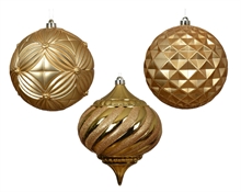 PALLINA DI NATALE ORO DECORATA CON GLITTER  20 CM 1 PZ ASSORTITO