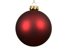 PALLINA DI NATALE IN VETRO BORDEAUX OPACO 10 CM