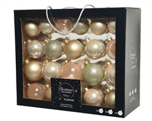 PALLINE DI NATALE PERLA ASSORTITE 42 PZ 7 CM