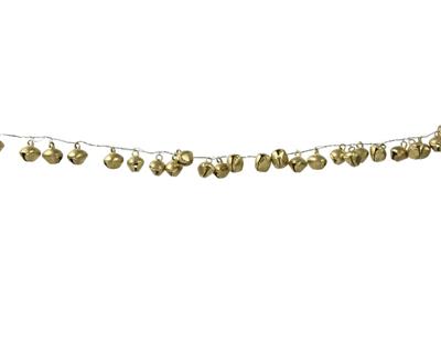 GHIRLANDA DI MINI CAMPANELLE ORO 120X2 CM