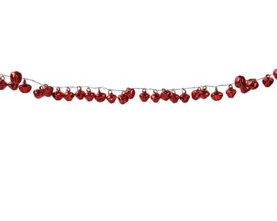 GHIRLANDA DI MINI CAMPANELLE ROSSE 120X2 CM