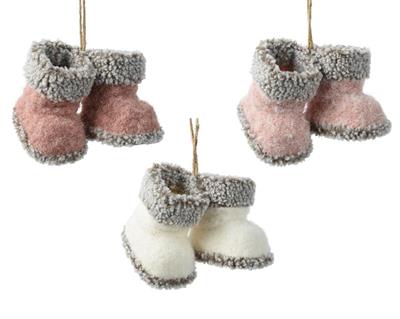 PENDENTE NATALIZIO STIVALETTI 8X8X10 CM ASSORTITO