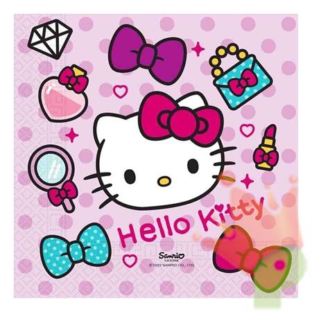 TOVAGLIOLI HELLO KITTY FASHION 33X33 CM 20 PZ
