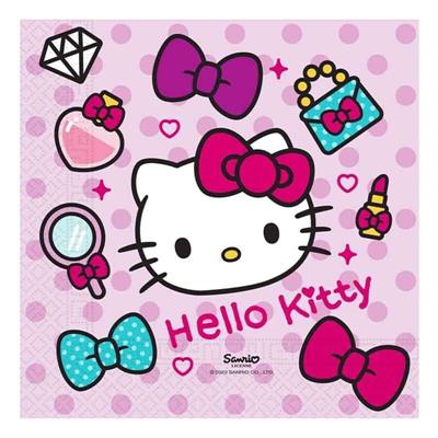 TOVAGLIOLI HELLO KITTY FASHION 33X33 CM 20 PZ