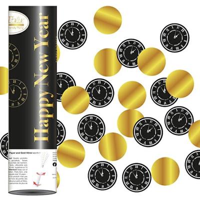 SPARACORIANDOLI HAPPY NEW YEAR ORO NERO 20 CM