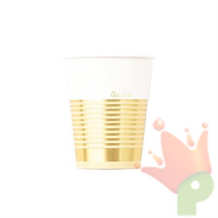 BICCHIERI  ELEGANCE GOLD 250 CC 8 PZ