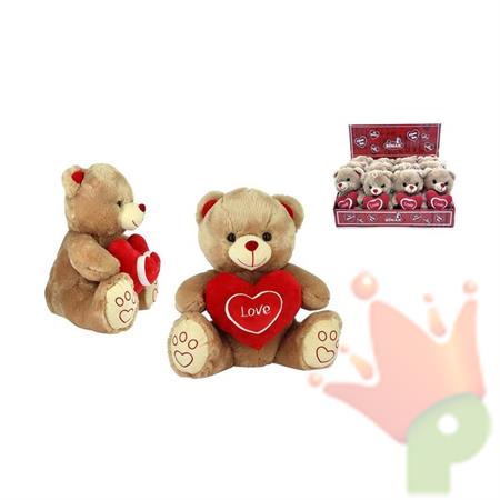ORSETTO CON CUORE LOVE 18CM