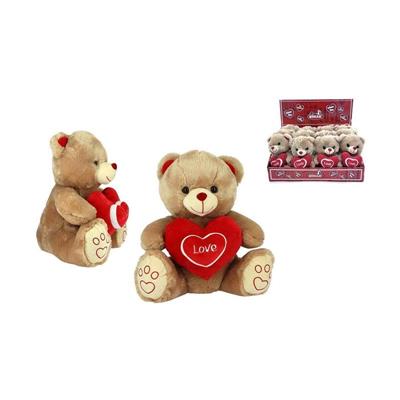 ORSETTO CON CUORE LOVE 18CM