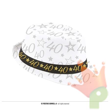 CAPPELLO GANGSTER BIANCO 40 ANNI
