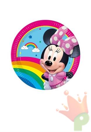 PIATTI IN CARTA MINNIE RAINBOW 8PZ 20CM