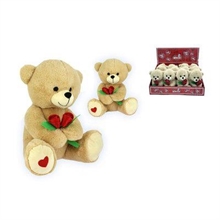 ORSETTO CON ROSA 18CM