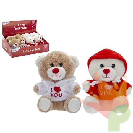 ORSETTO CON FELPA I LOVE YOU 13CM