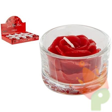 CANDELE A FORMA DI ROSA