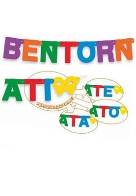 FESTONE BENTORNATA/E/I/O 230X15 CM MULTICOLOR