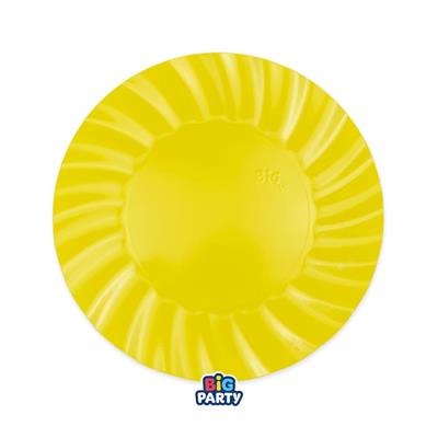 PIATTI IN CARTA WAVY GIALLO Ø20 CM 6 PZ