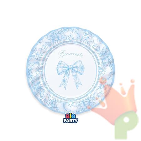 PIATTI IN CARTA BENVENUT0 FIOCCO VINTAGE 20CM 6PZ