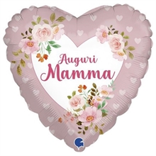 PALLONCINO MYLAR CUORE AUGURI MAMMA