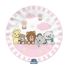 PIATTI TEDDY FRIENDS BY THUN ROSA 25CM 6PZ