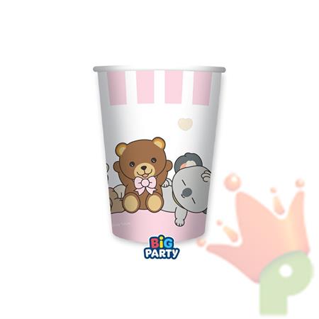 BICCHIERI TEDDY FRIENDS BY THUN ROSA 250CC 6PZ