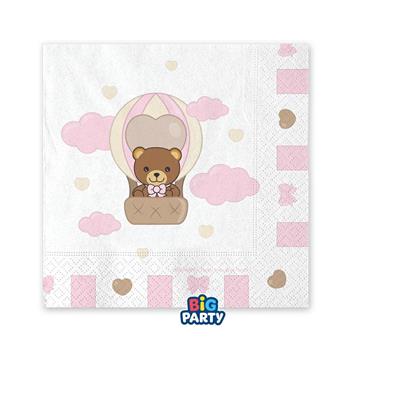 TOVAGLIOLI TEDDY FRIENDS BY THUN ROSA 25X25CM 16PZ