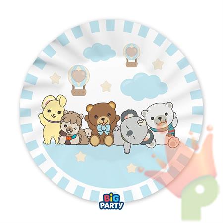 PIATTI TEDDY FRIENDS BY THUN CELESTE 25CM 6PZ